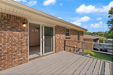 Nice deck overlooking the big back yard