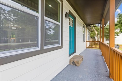 View of covered porch