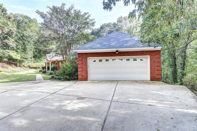 Attached 2 car garage-side view of house.