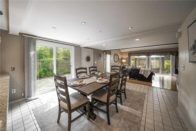 Dinning space off open concept kitchen.