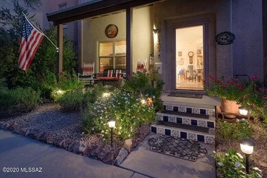 Front Entrance - porch at night