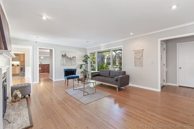 Formal living room with fireplace