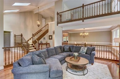 Comfortable and spacious family room with vaulted 