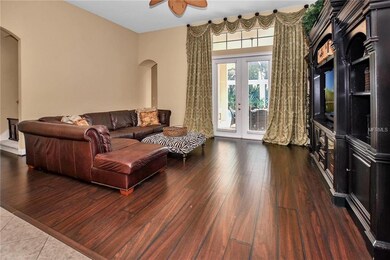 Family room with French door access to lanai and s