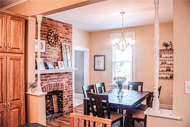 The kitchen opens up right into the dining room.