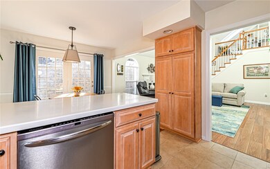 Pantry cabinets in kitchen and island with additio