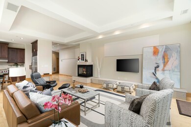 Living room with Gas fireplace