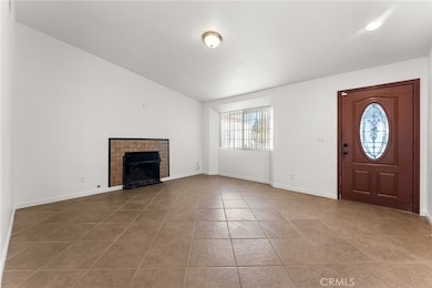 living room with fireplace