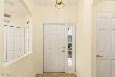 s you enter - Kitchen is to the right, guest bedroom, guest bath, and utility closet to the left.