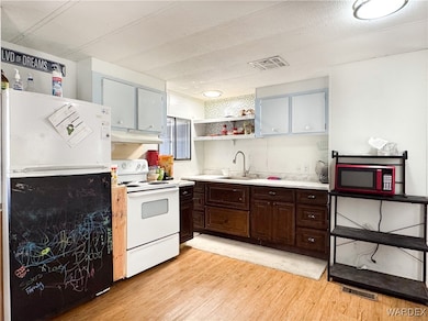 Kitchen featuring light hardwood / wood-style floo
