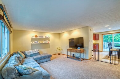 Living Room with a great flow into kitchen and bac