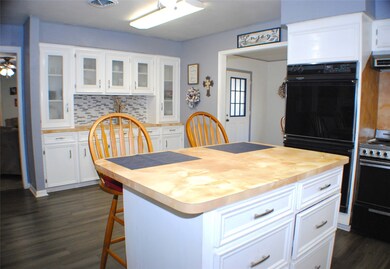 Kitchen, with Island and Built-In Buffet