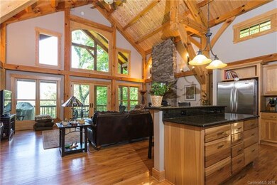 Cathedral ceilings with exposed wooden beams over 