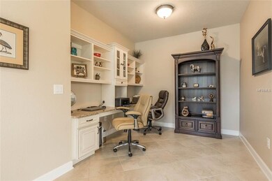 Custom Built-in-desk in the den/office area off th