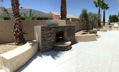 backyard fire place and grill