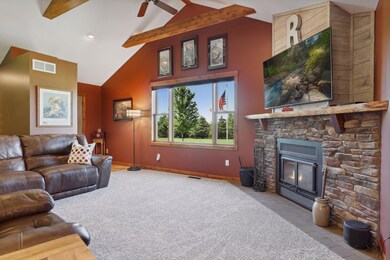 Featuring vaulted ceilings