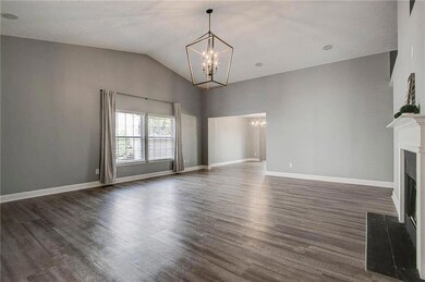 Great room open to the dining room