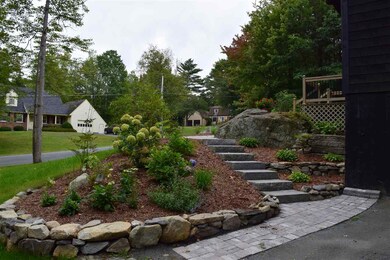 Completely rebuilt walkway with granite steps, pav