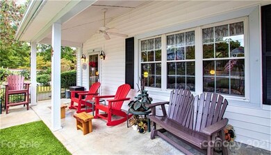 Relaxing covered front patio.