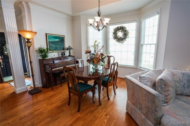 Dining area opens to family/living room.