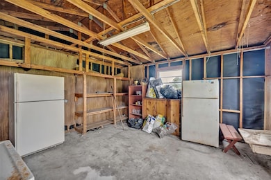 Inside small shed