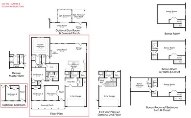 Floorplan Selections - Lot #21 - Sumter