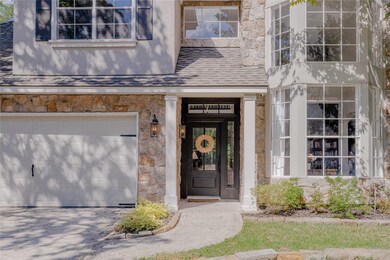 Modern, sleek front door.