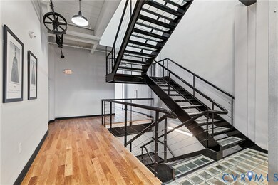 Stairs to second floor and basement