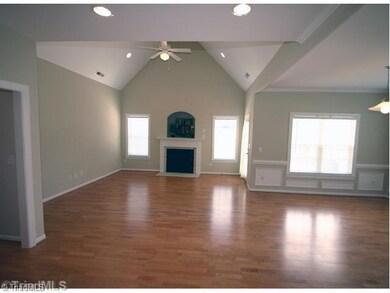 Den/Family/Great Room. Large open floor plan with hardwoods, and vaulted ceiling perfect for relaxing in front of the gas logs!