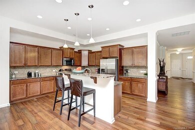 Kitchen has plenty of granite counter top space