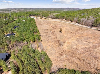 Aerial view with a wooded view