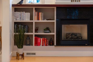 Bookshelf & Fireplace