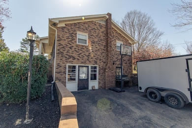 View of front of property featuring brick siding