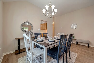 Dining area with plenty of room for a table for 6.