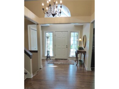 Grand Two Story Foyer Entrance, Hardwood Flooring,