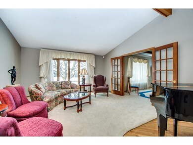 South facing formal living room offers a spacious 