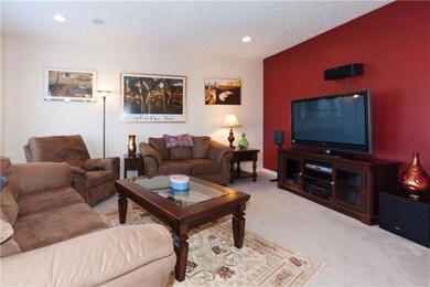 Living room wired for surround sound