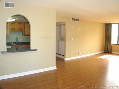 Peek out from the kitchen to the dining area throu
