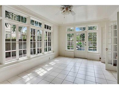 Sunroom. The sunroom has a nice door opening to th