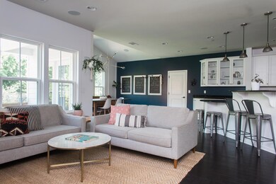 Dining, kitchen and living all open to each other