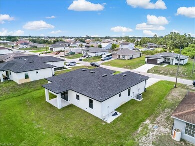 Aerial view of residential area