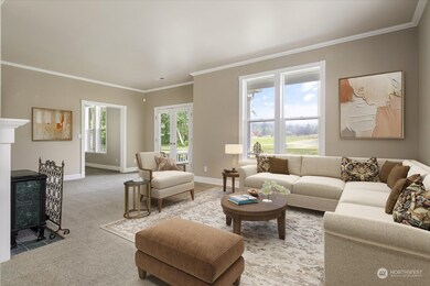 Virtually Staged living room.