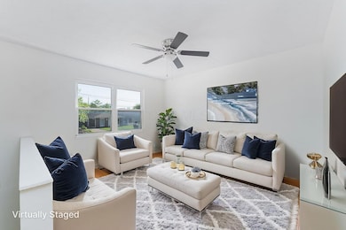 VIRTUALLY STAGED living room