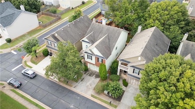 Aerial view of residential area