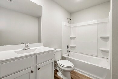 The secondary bathroom, located on the second floo