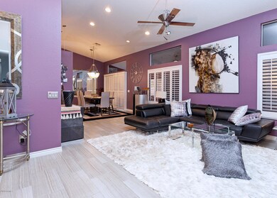 Living room and dining room