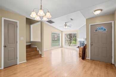 From the dining room, gaze through to the inviting