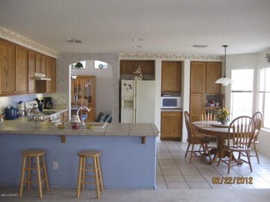 Kitchen and eat in area