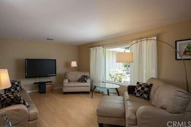 View from the entry into the separate living room.