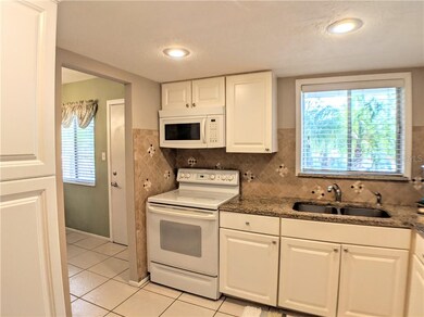 Really pretty backsplash and granite counters.